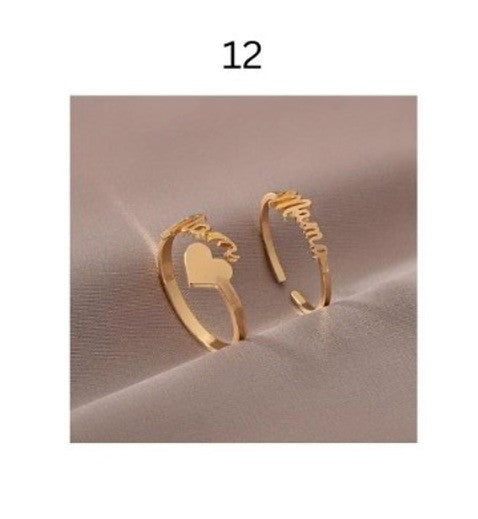 Personalized Name & Initial Gold Rings for Women – Elegant Minimal Jewelry