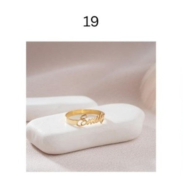 Personalized Name & Initial Gold Rings for Women – Elegant Minimal Jewelry