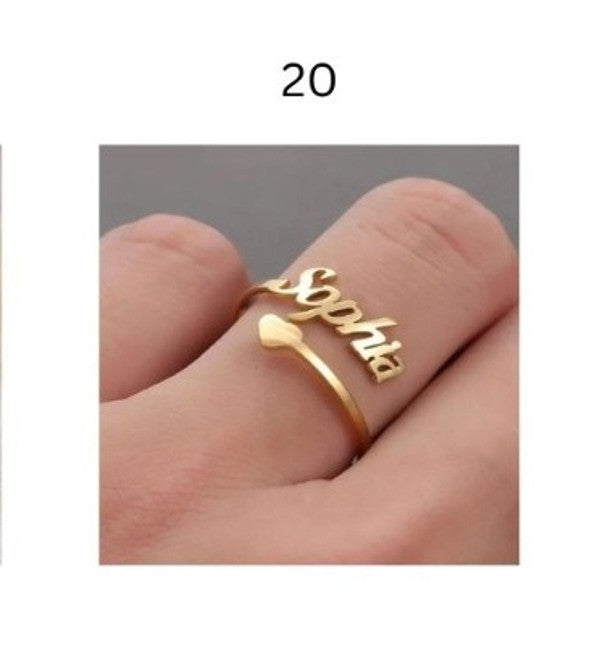 Personalized Name & Initial Gold Rings for Women – Elegant Minimal Jewelry