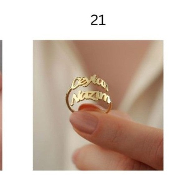 Personalized Name & Initial Gold Rings for Women – Elegant Minimal Jewelry